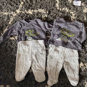 Two newborn matching outfits never worn new without tags